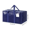 thumbnail image 3 of Cinvoph 30"x14"x13" Moving and Storage Bags, Heavy Duty, Large Packing Totes Supplies for Blanket, Comforter, Pillow, Bedding with Zipper Wide Open Design, Blue, 3 of 7