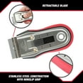 Hyper Tough 4.5inch Retractable Razor Blade Scraper with Soft Grip