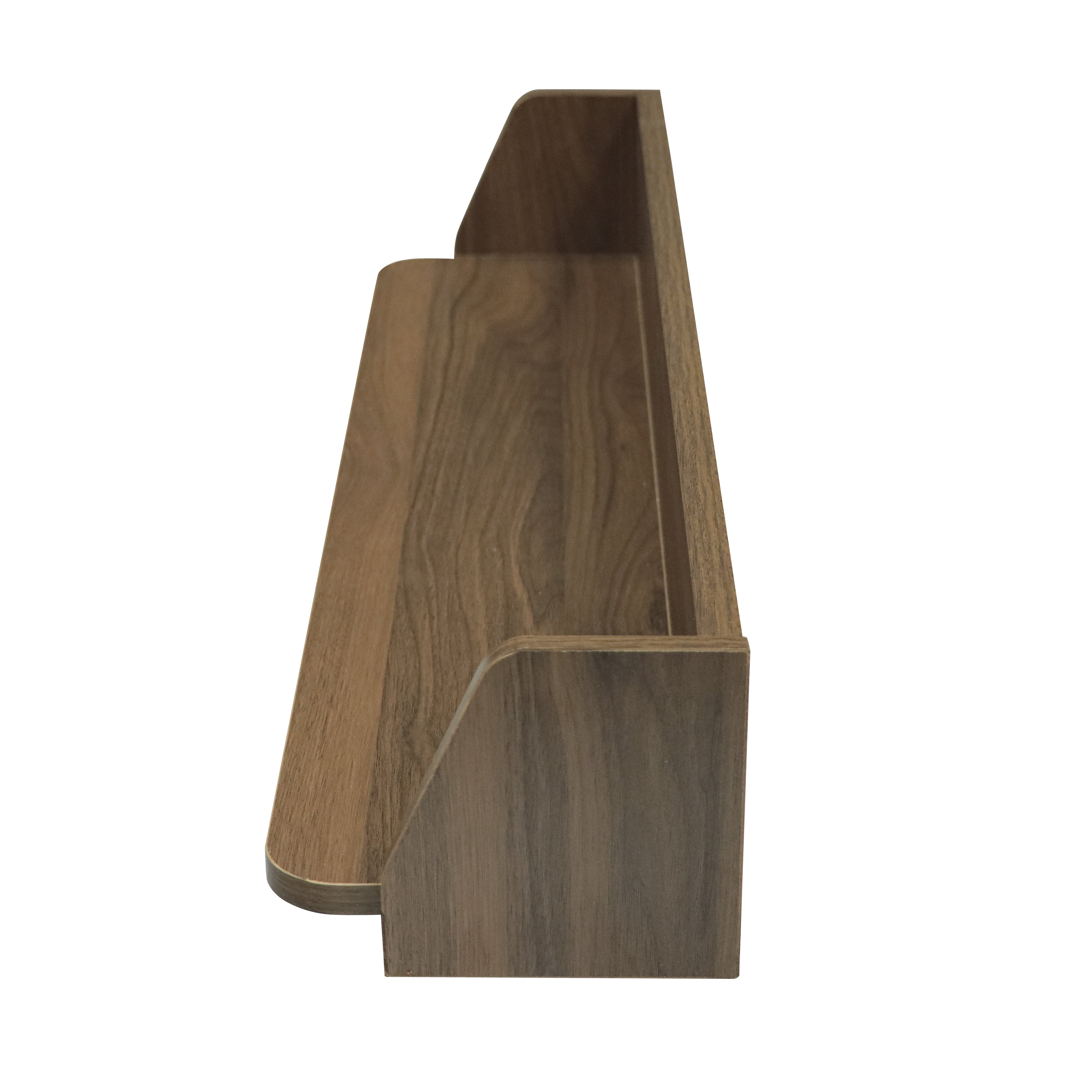 Better Homes & Gardens 28”  Walnut Shelf with Black Metal Hooks