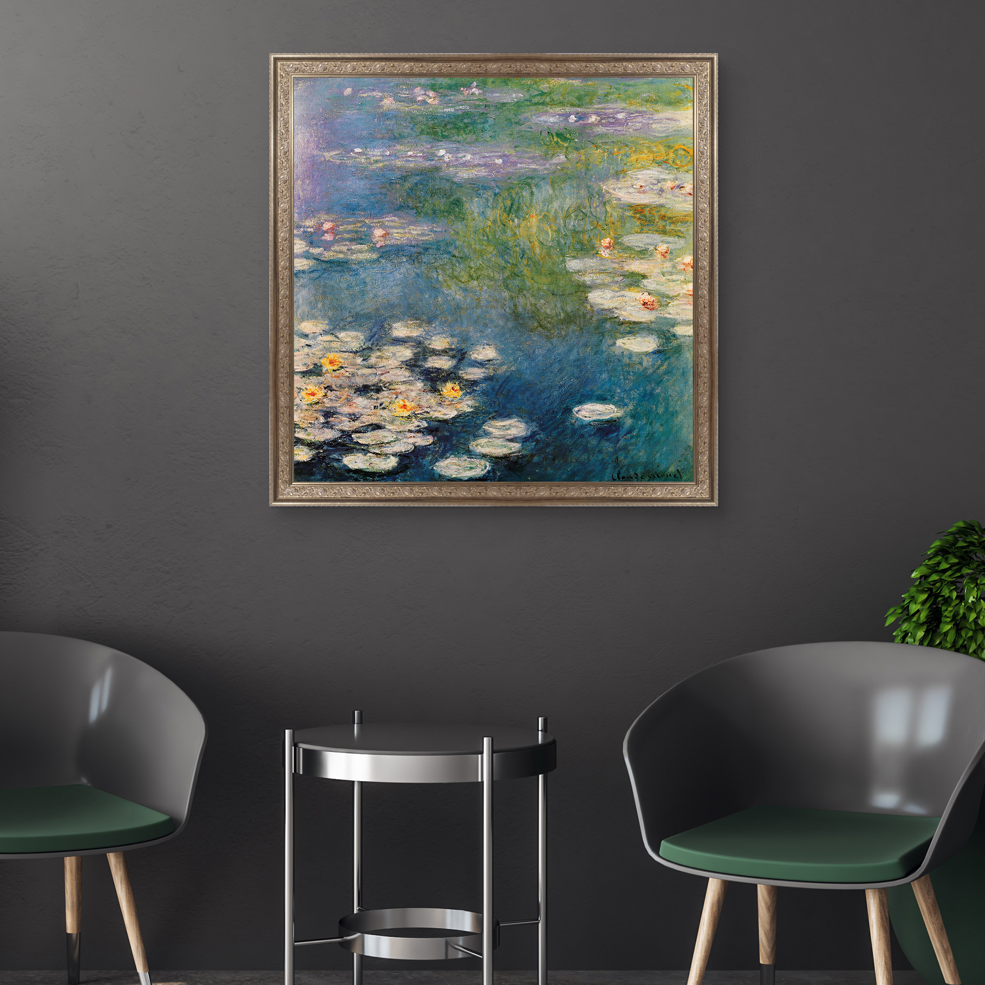 Waterlilies at Giverny Framed Canvas