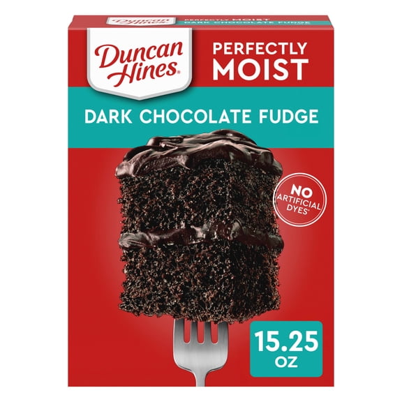 Duncan Hines Dark Chocolate Fudge Cake Mix, 15.25 oz.