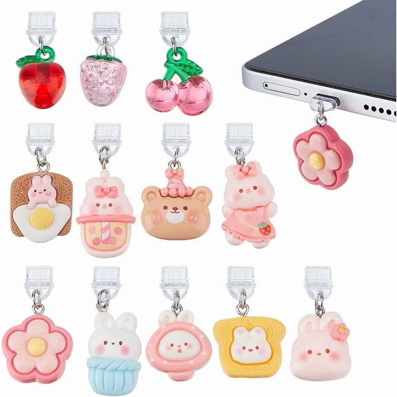 Dust Plug Charms Mobile Dustproof Plugs Type C Dust Plug Charm Type C Port Protector for DIY handcrafting
