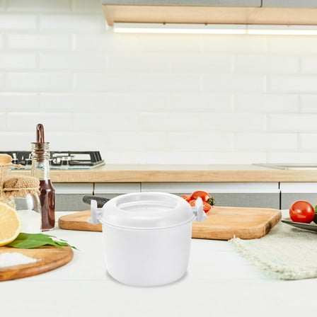 BESTONZON Simple Microwave Rice Cooker Blue Plastic Home Supply for Rice Vegetable Pasta