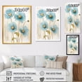 thumbnail image 4 of Designart "Poppy Meadow in Blue and Grey" Floral Framed Wall Art - Traditional Blue Poppies Bedroom Framed Canvas Wall Art, 4 of 6