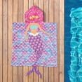 thumbnail image 4 of Serviette de Plage à Capuche Mainstays, Sirène, 1 Pièce, 24" x 48", 4 of 5