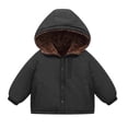 thumbnail image 5 of Posijego 2-9 Years Boys Fleece Lined Coats Warm Fall Winter Outerwear Long Sleeve Hooded Jackets Coats with Pockets, 5 of 6