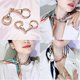 thumbnail image 1 of Bufanda de seda para mujer hebilla anillo broche elegante caballo conjunto anillo Clip moda LingWen 8390611075132, 1 of 1