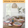 thumbnail image 5 of 13 Inch Round Placemats Set of 6, Pink Christmas Tree Non Slip Heat Insulation PP Table Mats, Pink Golden Xmas Tree Snowflake Winter Washable Place Mats for Kitchen Dining Party Table Decor, 5 of 7