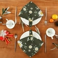 thumbnail image 4 of Dreamtimes Set of 1 Beautiful White Daisy Chamomile Flowers Satin Napkin Square 20 Inches Table Napkins Soft Smooth Decorative Napkins for Wedding Banquet Party Decoration, 4 of 6