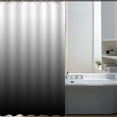 thumbnail image 4 of Cortina de ducha para baño Cortina de ducha de tela de color gradual impermeable con ganchos de ojal de metal duradero, 4 of 8