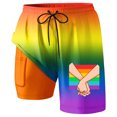 thumbnail image 2 of WILLBEST Bottom Men Swim Trunks with Compresssion Liner Inseam Board Shorts Bathing Suit with Pockets, 2 of 4