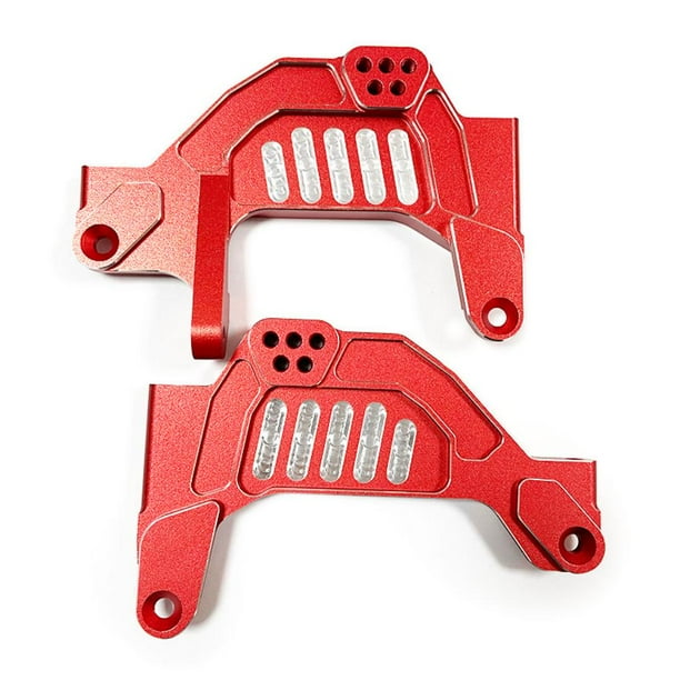 Vogacara RCGOFFLOW-torre de choque frontal para coche teledirigido, torre de choque frontal ajustable para 1/6 Axial SCX6 Crawler RC, pieza de Kits de construcción modelo Rojo