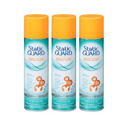 Static Guard Fresh Linen Scent Spray, 5.5 Oz - 3 pack