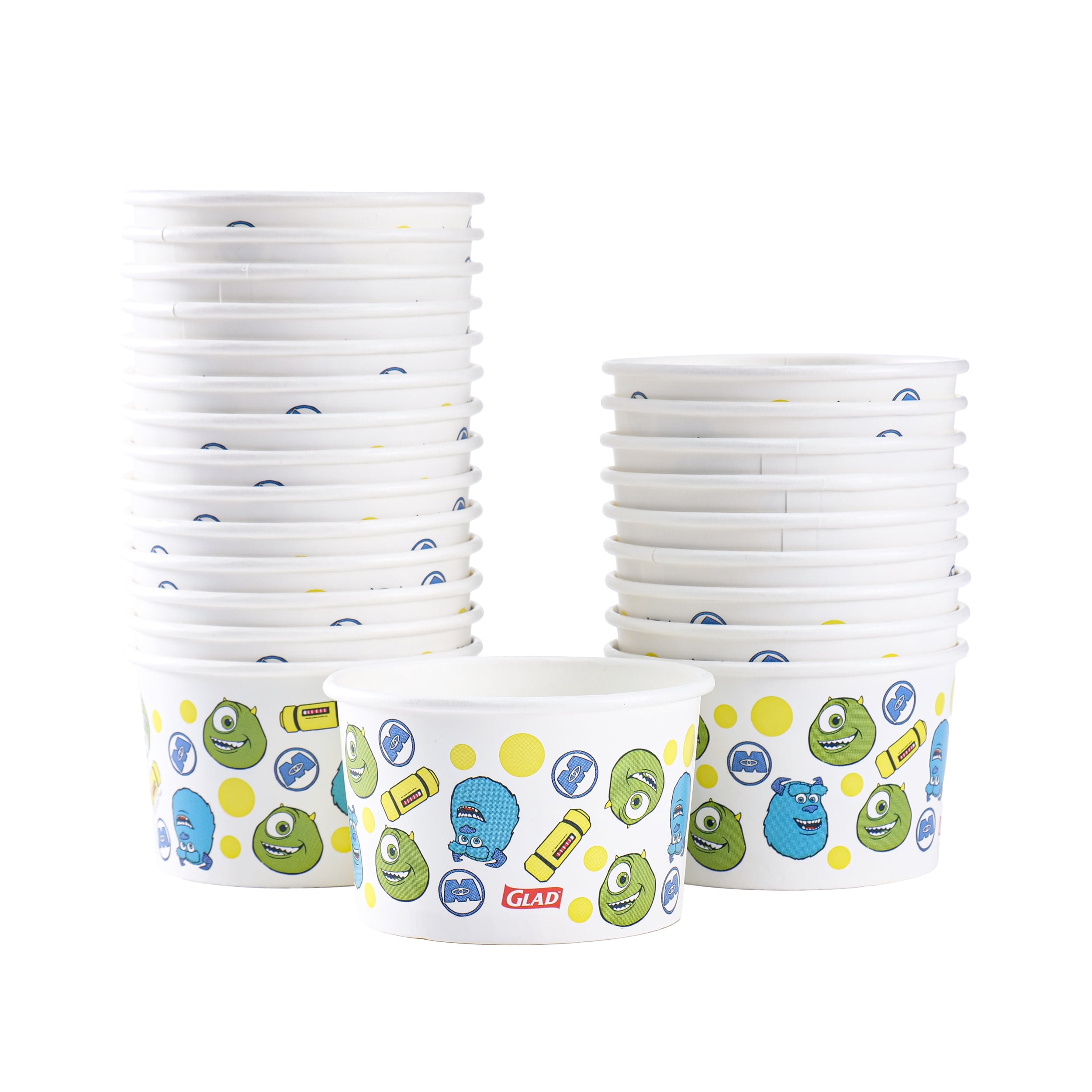 Glad For Disney - 6oz Paper Snack Bowls w/o lid - 24ct - Monsters Inc