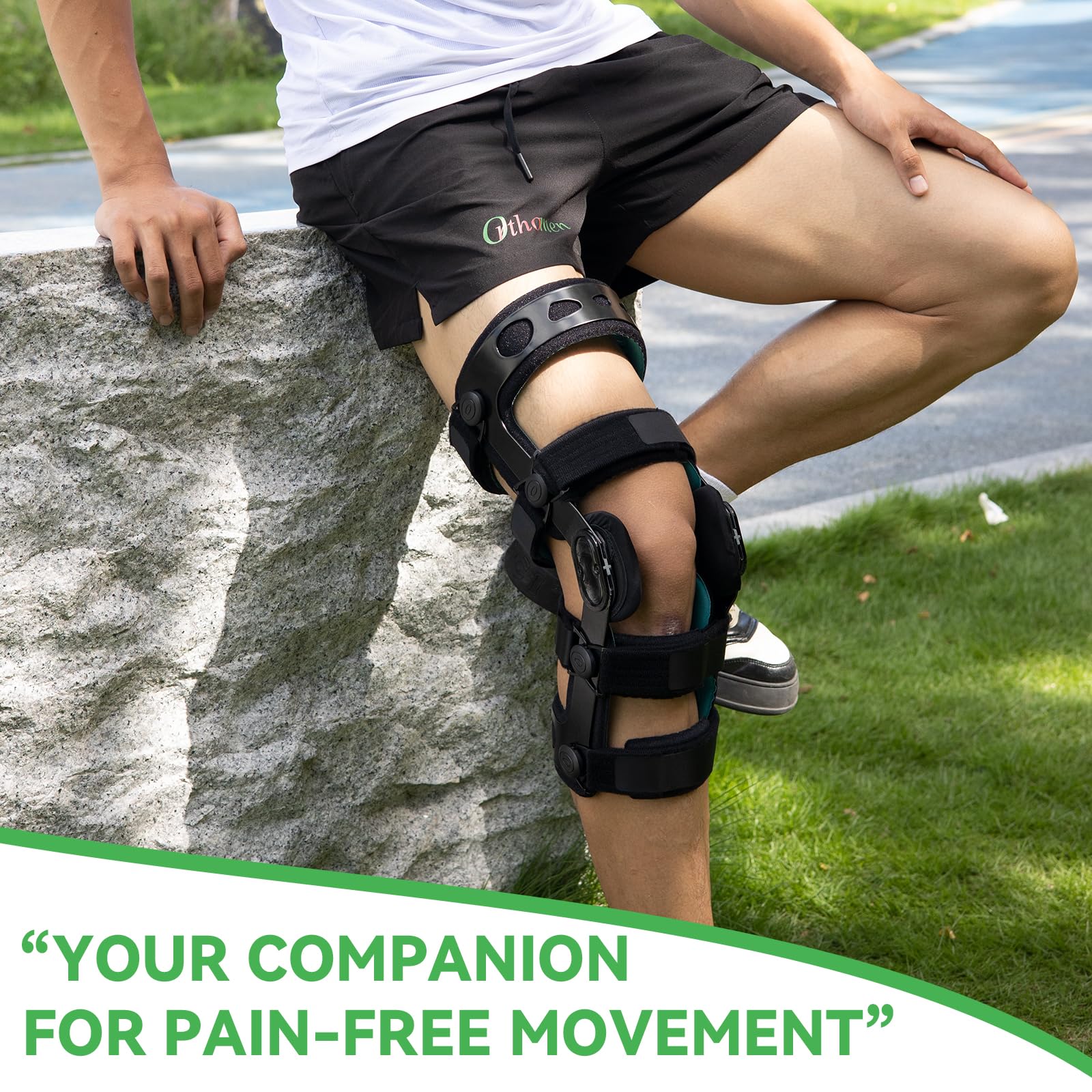 Orthomen Hinged ROM Orthopedic ACL Knee Orthosis Brace for Men & Women(L-Right)