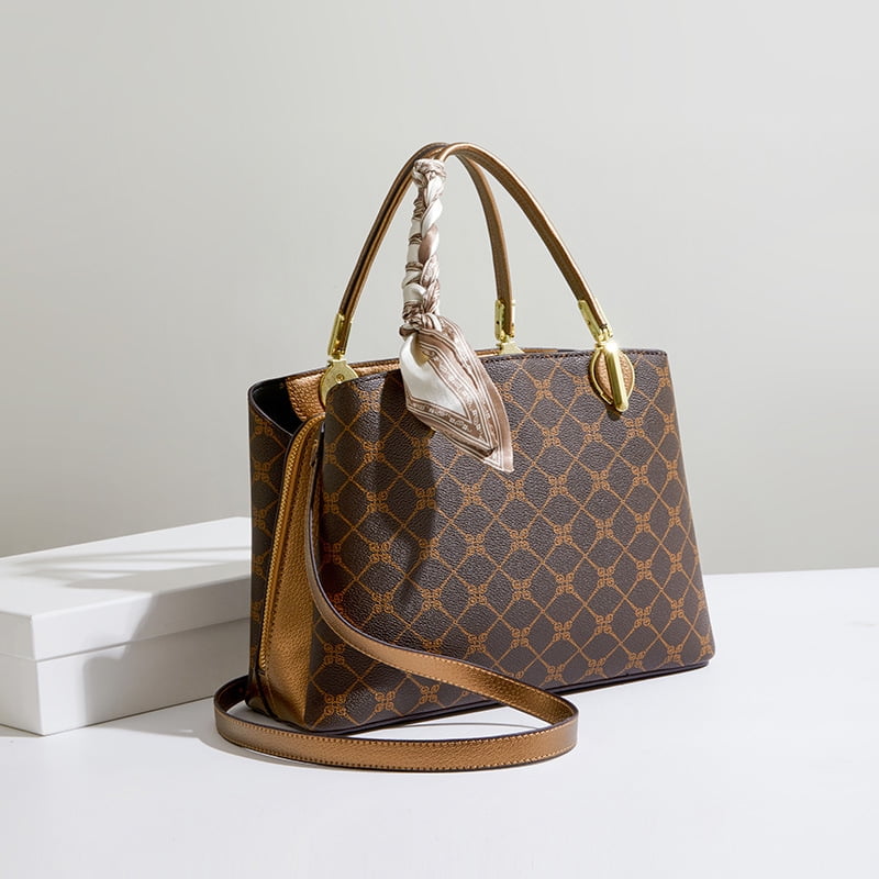 Yosicl Women's Handbag Large Capacity Mom's Handbag Cross Bag Shoulder Bag Business Bag Women's Bag Brown