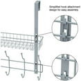 thumbnail image 4 of Over The Door Hook Hanging Organizer with Mesh Basket, Hanging Rack, Silver by ONLINE, 4 of 7