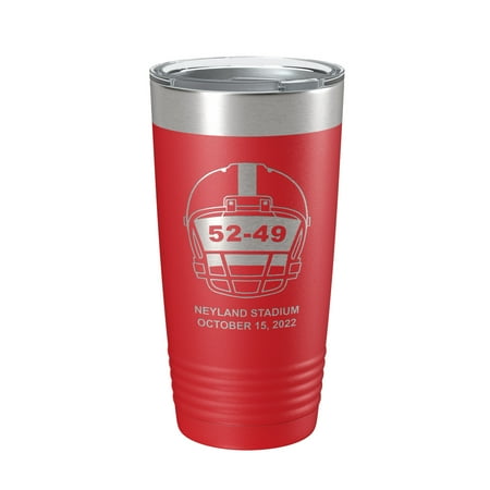 

2022 Tennessee vs. Alabama 52 - 49 Tumbler Football Helmet Travel Mug UT Bama Coffee Cup 20 oz Red