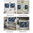 thumbnail image 3 of Abstract Marble Short Blackout Curtains 30 Inch Long Gold Navy Texture Modern Style Simple Rod Pocket Kitchen Curtains, 2 Panels Thermal Insulated Room Darkening Drapes for Bedroom, 42"W x 30"L, 3 of 5