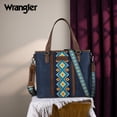 thumbnail image 3 of Wrangler Weatern Tote Bag for Women Medium Sized Aztec Handbags with Crossbody Strap, Coffee-turquoise, 3 of 7