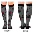 thumbnail image 4 of FORMRS Womens Knee High Socks Casual Long Thick Travel Daily Wear, 1 Pair, Gray Cute Cat Pattern, 4 of 6