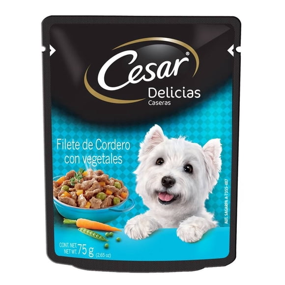 Alimento para Perro César Delicias Caseras Filete de Cordero con Vegetales 75 g