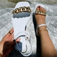 thumbnail image 2 of WILLBEST Sandals Women Comfortable Dressy Gold Women Flat Chain Sandals Beach Sandals Fashion Flat Summer Casual Fashion Sandals Beach Sandals 2024 Summer, 2 of 5