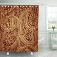 thumbnail image 1 of SUTTOM Rideau de Douche Bordeaux "I Always Knew Paisley Would Make Gold Rich" 60x72 Pouces, 1 of 1