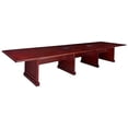 thumbnail image 2 of 8ft - 24ft Traditional Conference Room Table, Boardroom Table (20ft w/ 3 Power Module, Mahogany), 2 of 6