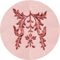 thumbnail image 1 of Ahgly Company Indoor Round Patterned Light Rose Pink Area Rugs, 6' Round, 1 of 6