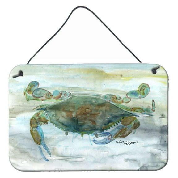Carolines Treasures SC2002DS812 Crab a leg up Watercolor Wall or Door Hanging Prints 8x12 multicolor
