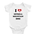thumbnail image 1 of I Heart Estrela Mountain Dog Funny Baby Bodysuits, 1 of 5