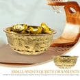 thumbnail image 3 of OUNONA Elegant Golden Cornucopia Bowl with Fish and Bird Carvings, Decorative Home Storage and Display Piece, 3 of 6