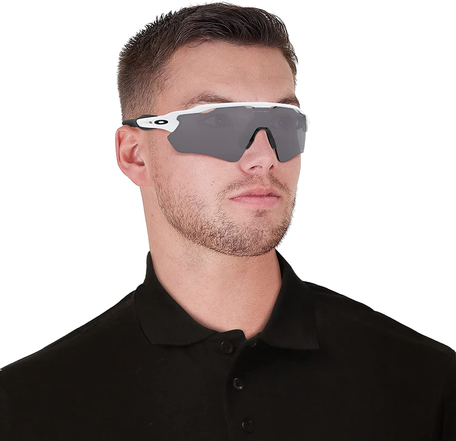 Oakley Mens Oo9208 Radar Ev Path Rectangular Sunglasses Polished White/Prizm Black Polarized 38 Millimeters