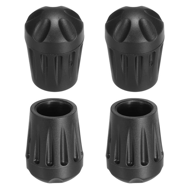 Unique Bargains 0.55'(14mm) Chair Feet Replacement Plastic Non-Slip Camping Chair Leg Tips Cap 4 Pack