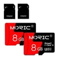 thumbnail image 3 of Tarjeta microSD MORIC de 8 GB, paquete de 2, Clase 10 A1 con adaptador, 3 of 9