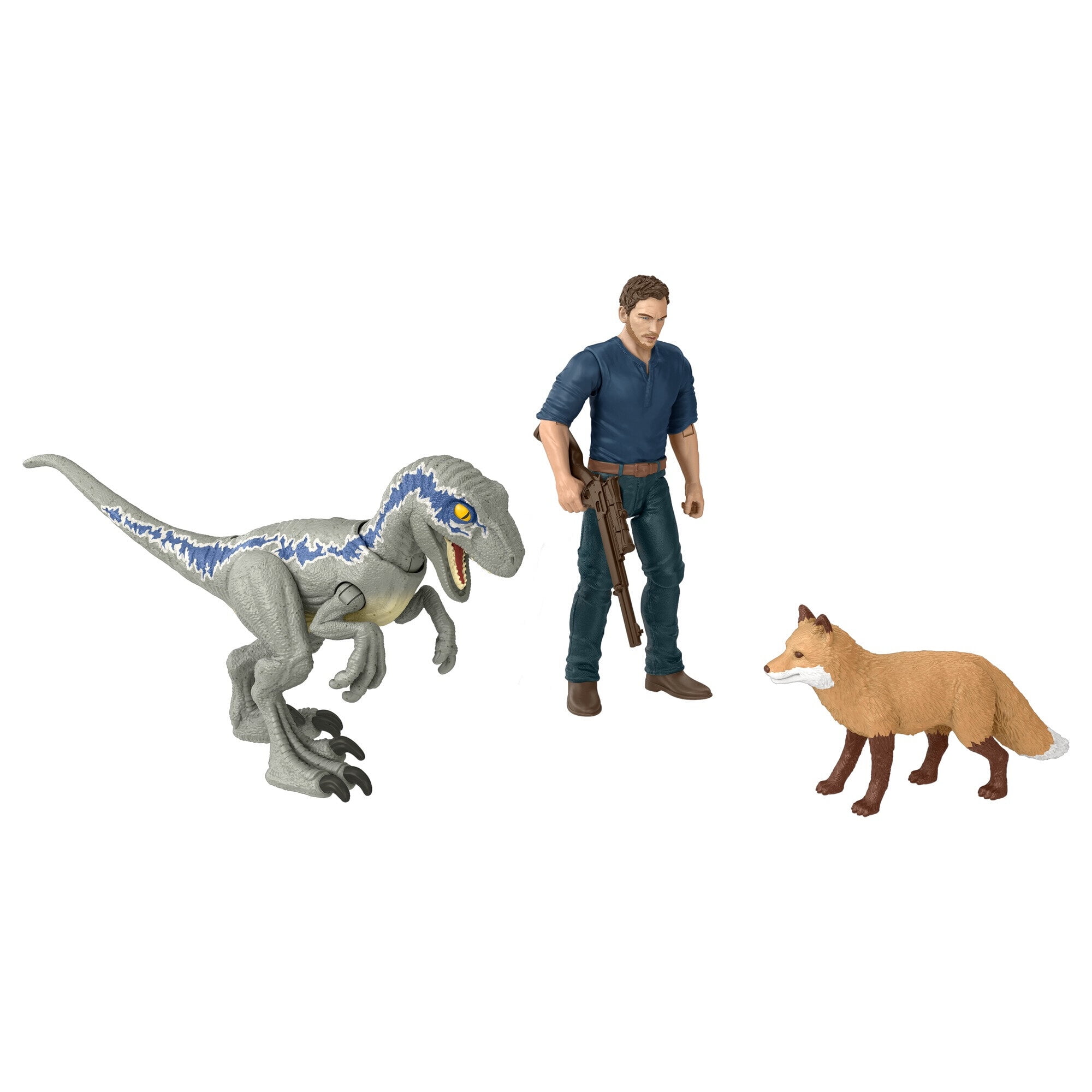Jurassic World Dominion Owen and Velociraptor Beta Human and Dino Pack with 2 Action Figures and Accessories, Toy Gift Set and Collectible for Dinosaur Fans​