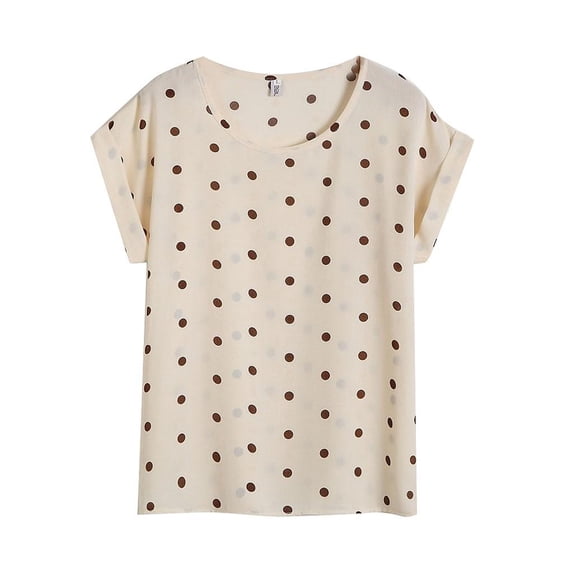 Jovati Women's Summer Plus Size Short Sleeve Loose Casual V-Neck Floral Loose Fit T-Shirt Tops