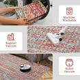 thumbnail image 7 of Hasoo 5' x 7' Modern Rugs for Bedroom Imitation Braided Pattern Soft Geometric Living Room Carpet, Colorful, 7 of 7