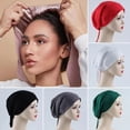 thumbnail image 6 of Female Alopecia Adjustable Chemo Cap An Arabic Wrapping Hat Turban Hat Beanie Hijab Cap GREY, 6 of 8
