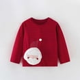 thumbnail image 2 of PMVFHDE Sweat-Shirt de Noël Imprimé Festif pour Filles Chandail à Manches Longues Col Rond Haut Confortable Doux Tenue Décontractée de Vacances Rouge, 7-8 Ans, 2 of 6