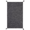 thumbnail image 6 of SAFAVIEH Montauk Bijar Jace Solid Soft Braided Cotton Area Rug, Grey/Black, 5' x 8', 6 of 8