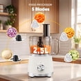 thumbnail image 7 of Food Processor 10.5 Cup, Vegetable Choppers with Slicing Shredding Chopping Kneading, Dishwasher Safe, Food Grinder, Stainless Steel Blades, for Smoothie Fruit Dough, 2.6QT, 7 of 7