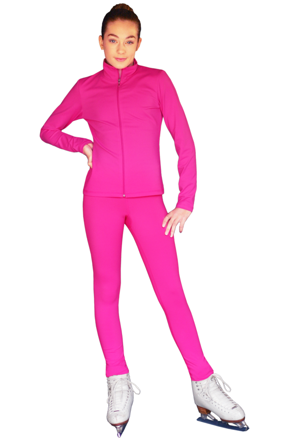 PS711 Solid Color Skinny Yoga Off Ice Elite Figure Skating Pants w/ Front Pocket