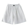 thumbnail image 4 of CheerKidz Women's Comfortable Summer Shorts Summer Cotton and Linen Elastic High Waist Linen Pants with Pockets for Casual and Comfort Wear, 4 of 5
