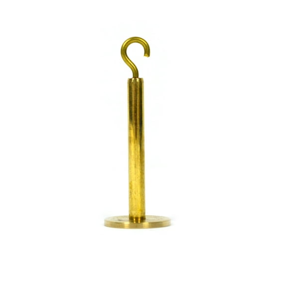 Mass Hanger with Top Hook, 20g - Premium Brass - Spare or Extra Parts for Slotted Masses Weights and Sets - Eisco Labs