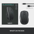 thumbnail image 4 of Logitech MX Anywhere 2S Bluetooth Edition Compact Wireless Mouse, No USB Receiver - Use On Any Surface, Hyper-Fast Scrolling, Rechargeable, Graphite, 4 of 11