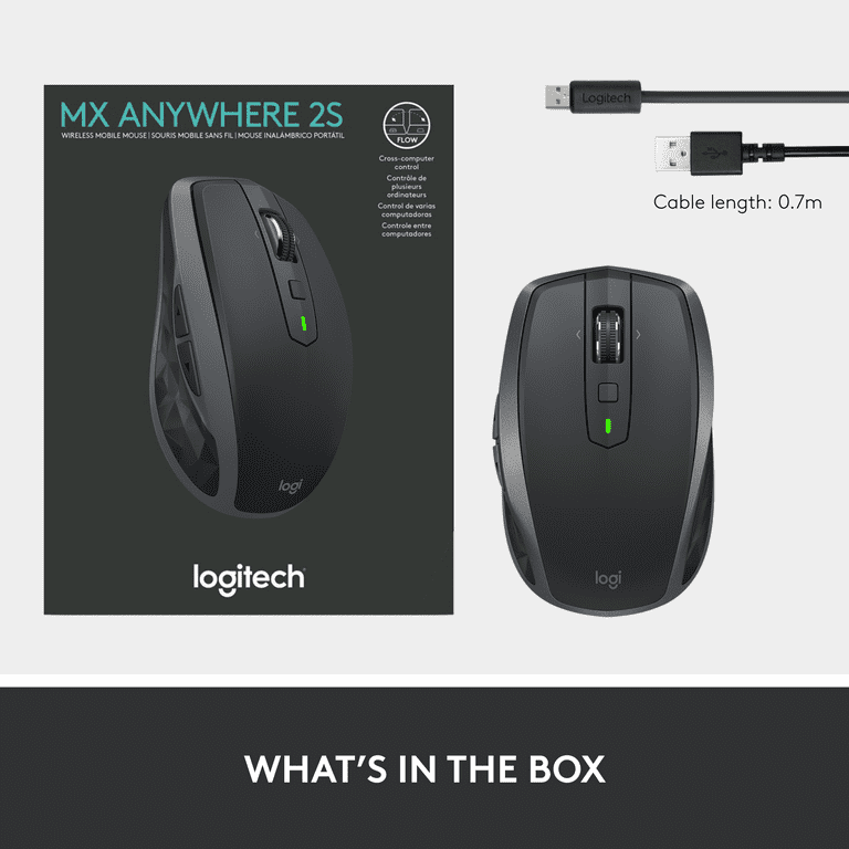 Logitech MX Anywhere 2S Wireless Bluetooth Mouse, Cordless for Mac