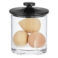 thumbnail image 4 of mDesign Small Round Acrylic Apothecary Canister Jars - 2 Pack - Clear/Black, 4 of 7