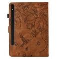 thumbnail image 6 of ELEHOLD Case For Samsung Tab S5e 10.5" (2019) Embossed Flowers and Birds Leather Tablet Case, Slim Back Smart Cover, Full Body Protection, Kickstand,with Card Pocket, Brown, 6 of 10